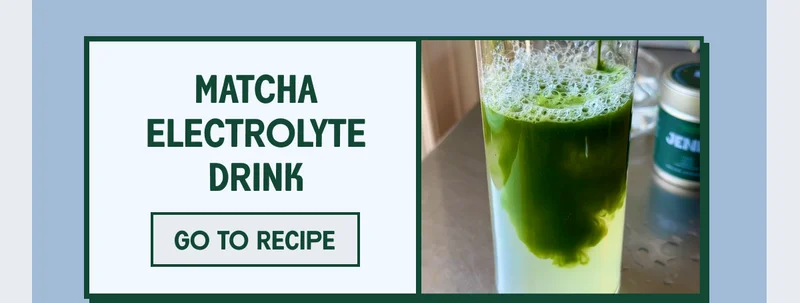 Matcha electrolyte drink