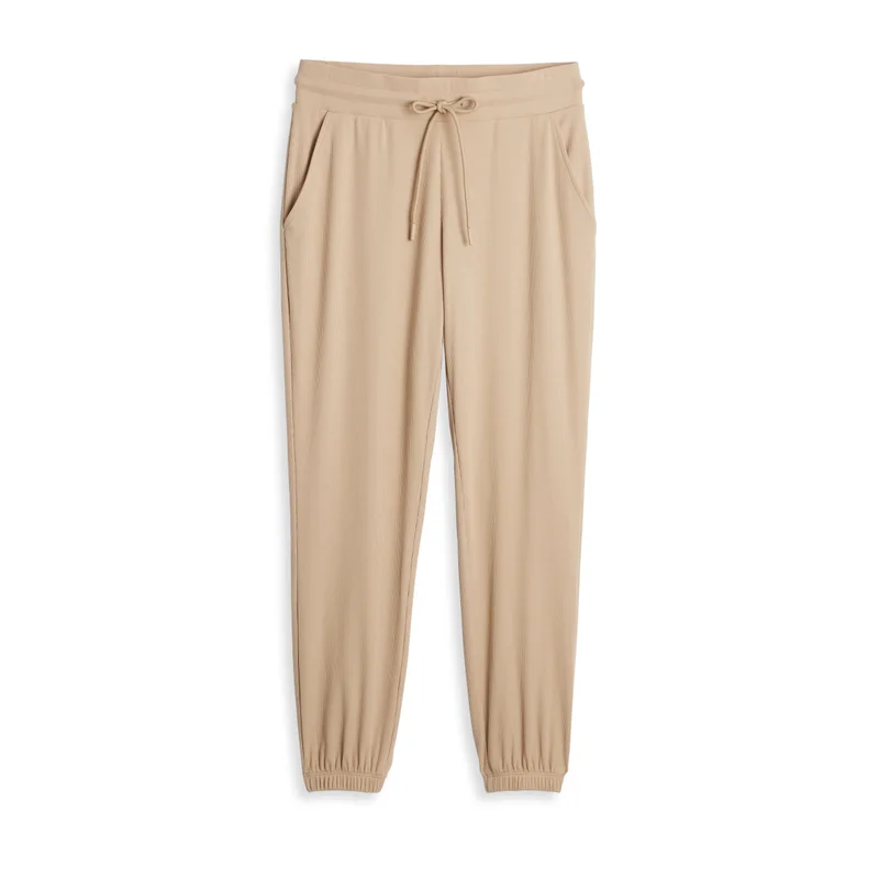 Image of Bamboo Rib Drawstring Jogger - Taupe