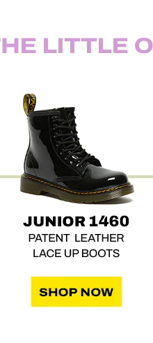 JUNIOR 1460 PATENT LEATHER LACE UP BOOTS