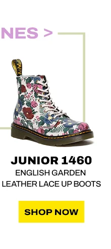 JUNIOR 1460 ENGLISH GARDEN LEATHER LACE UP BOOTS