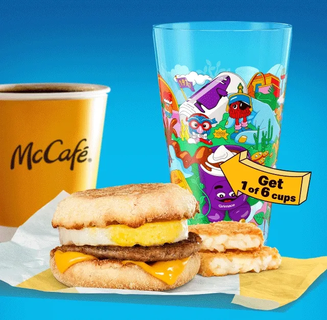Get 1 of 6 cups with your meal.