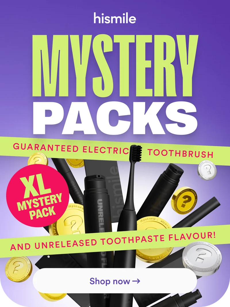 hismile Mystery Packs. Guaranteed electric toothbrush and unreleased toothpaste flavour! XL mystery pack. Shop now.