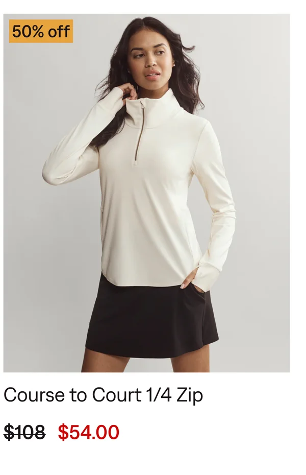 Course to Court 1/4 Zip