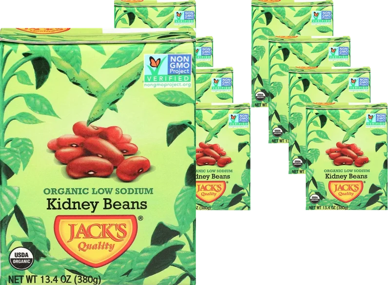 Image of Jack's Quality Organic Low Sodium Kidney Beans (8 Pack)