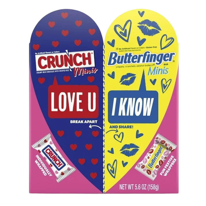 Image of Crunch & Butterfinger Minis - Shareable Valentine's Chocolate Heart Box
