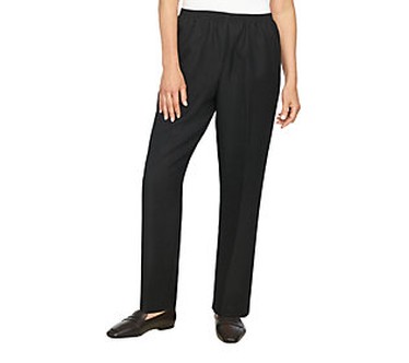 Alfred Dunner Petite Pull-On Straight-Leg Avera ge Pants