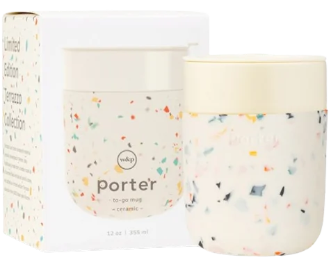 Image of Porter Ceramic Travel Mug - 12oz - Terrazzo Cream