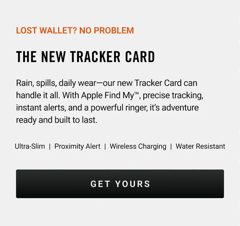 The New Tracker Card