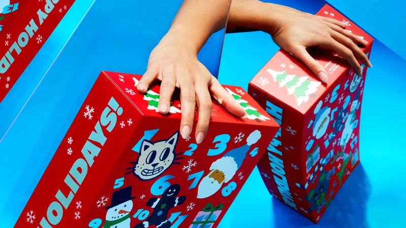 24-Pack Advent Calendar Socks Gift Set