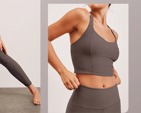Spacedye Intensity Racerback Cropped Tank in Woodland Heather