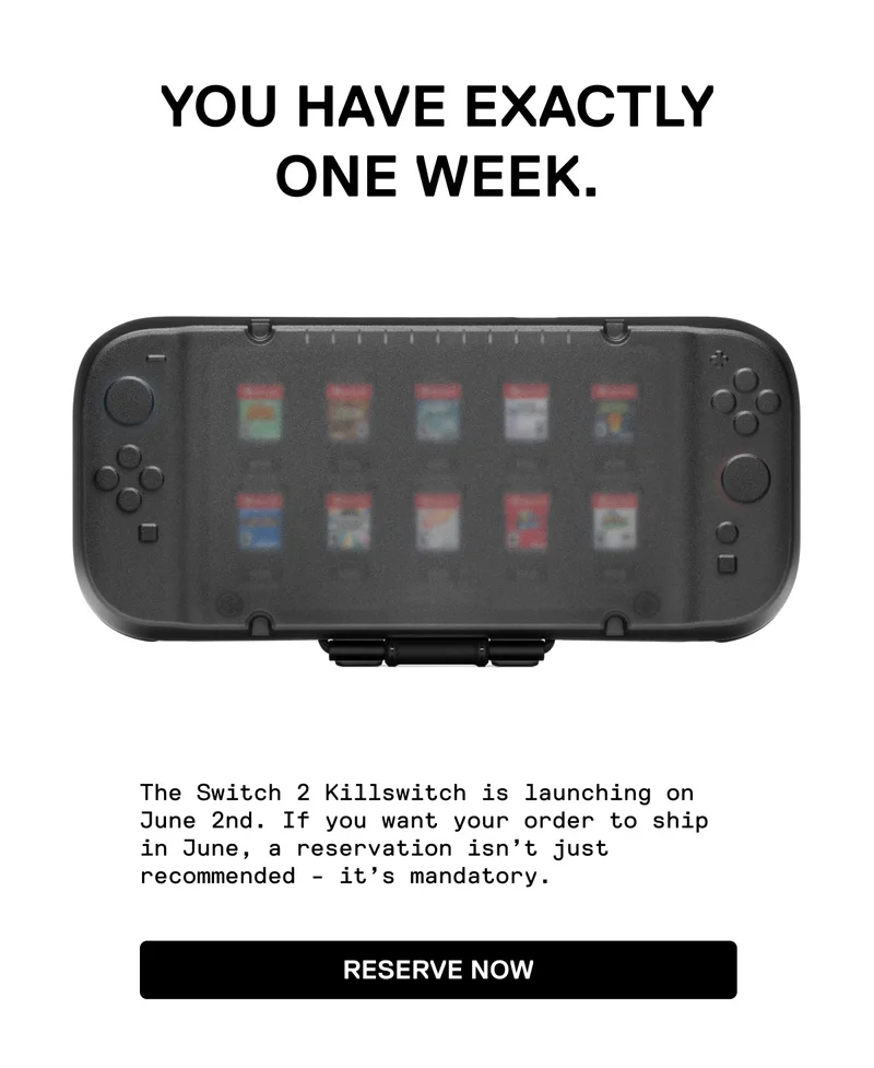 Switch 2 Killswitch launches on June 2nd: Reserve Now