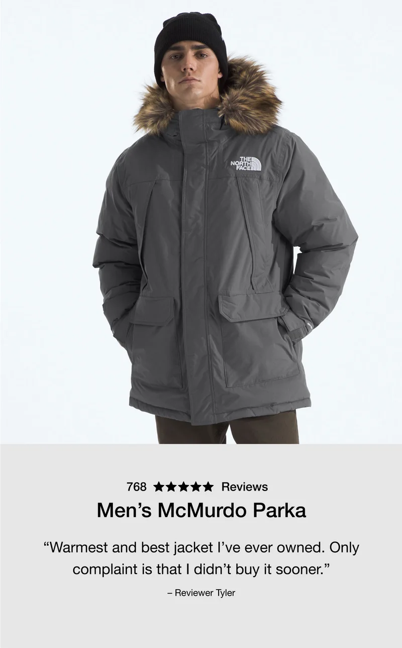 Men's McMurdo Parka "Warmest and best jacket I've ever owned. Only complaint is that I didn't buy it sooner."  - Reviewer Tyler