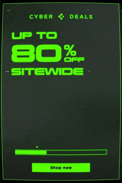 Final hours of Cyber Monday: Up to 80% off sitewide. Offer valid December 1- 3. Shop now.