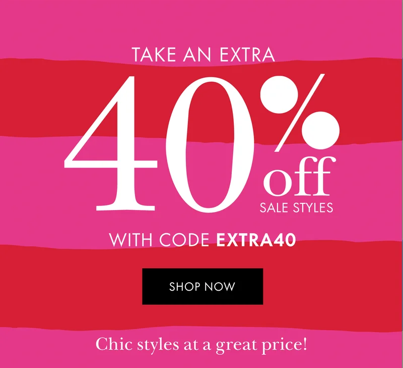 Take An Extra 40% OFF with code EXTRA 40