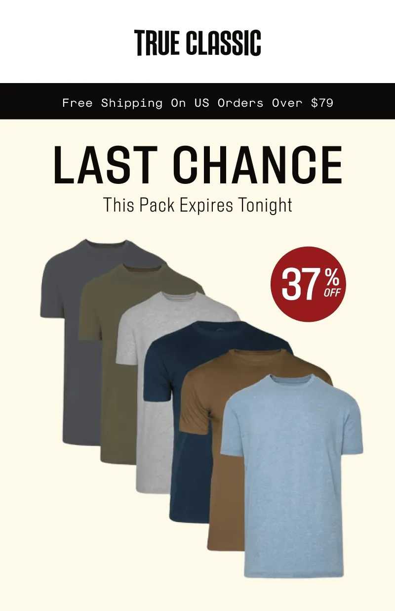 Classic Tall and Crew Tee 6-Pack | 37% Off