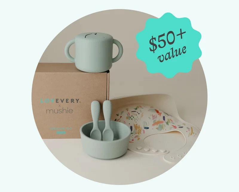 Get a free Lovevery x Mushie Feeding Kit