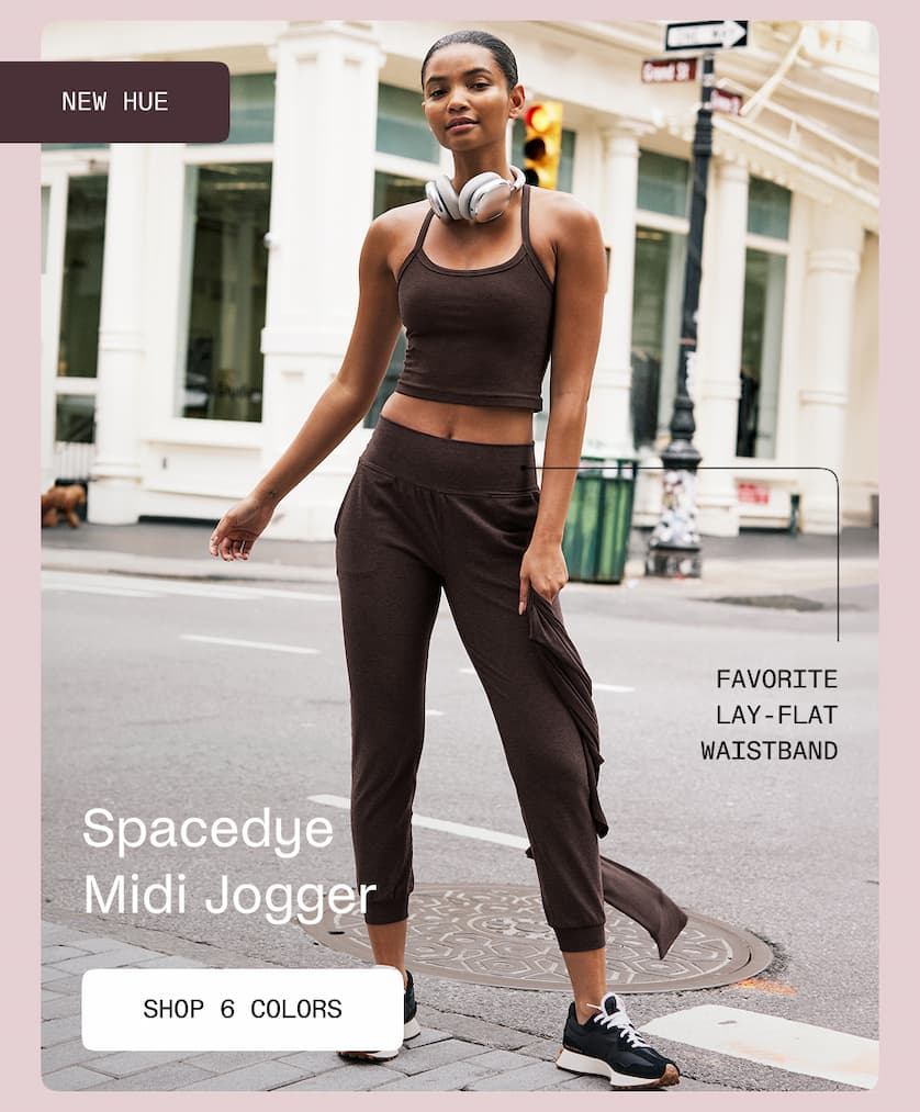 Spacedye Midi Jogger in Dark Chocolate Heather