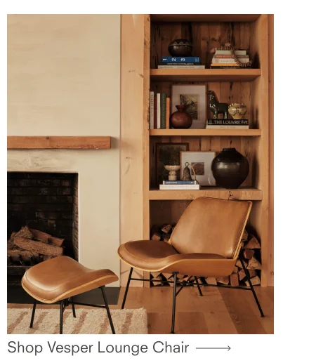 Vesper Leather & Wood Lounge Chair