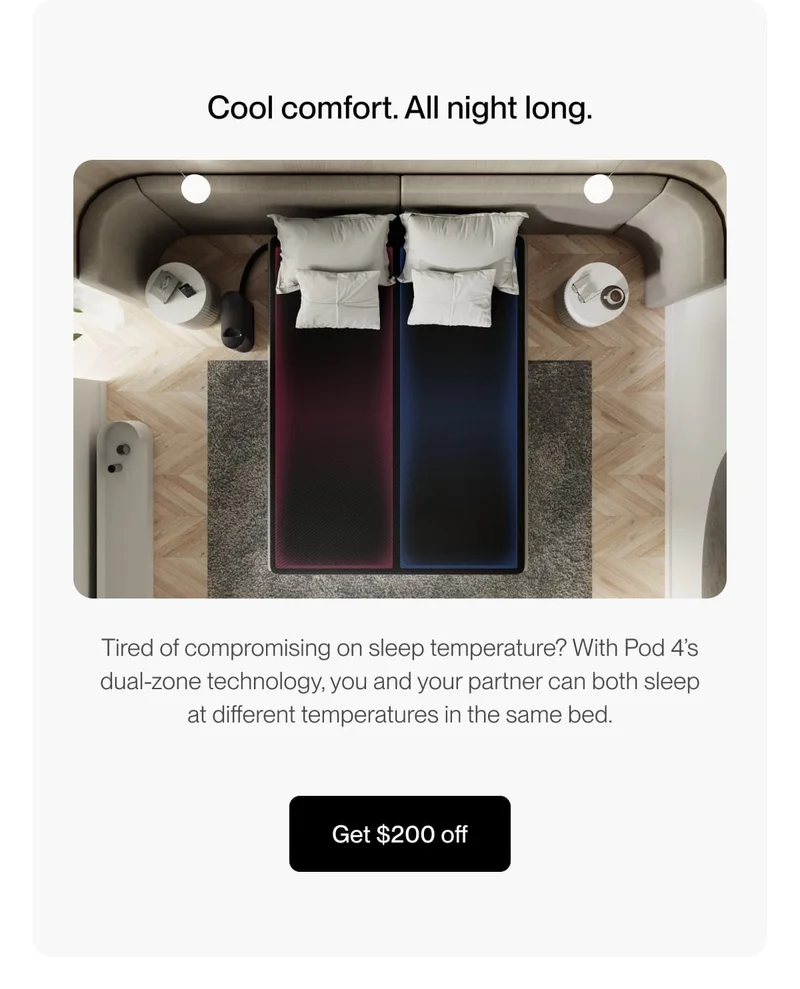 Cool comfort. All night long.