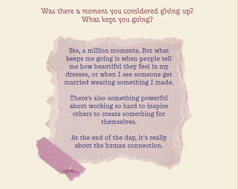 Was there a moment you considered giving up? What kept you going