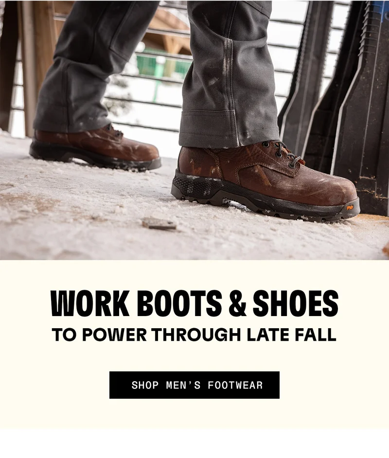 Work Boots & Shoes To Power Through Late Fall. Shop Men's Footwear.