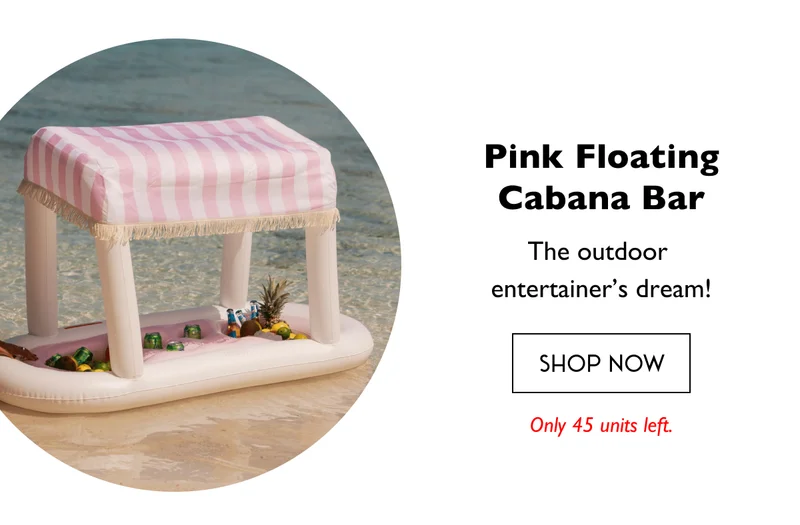 Pink Floating Cabana Bar