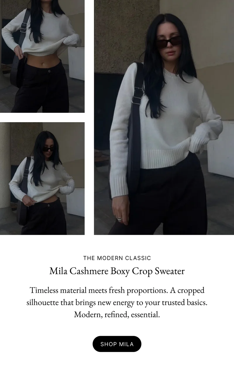 Mila Cashmere Boxy Crop Sweater