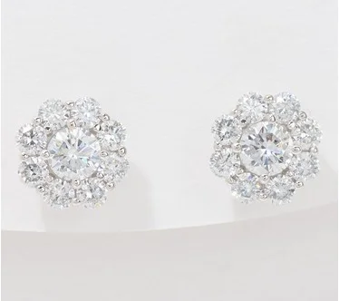 Fire Light Lab Grown Diamond Round 1.00cttw Studs, Sterling