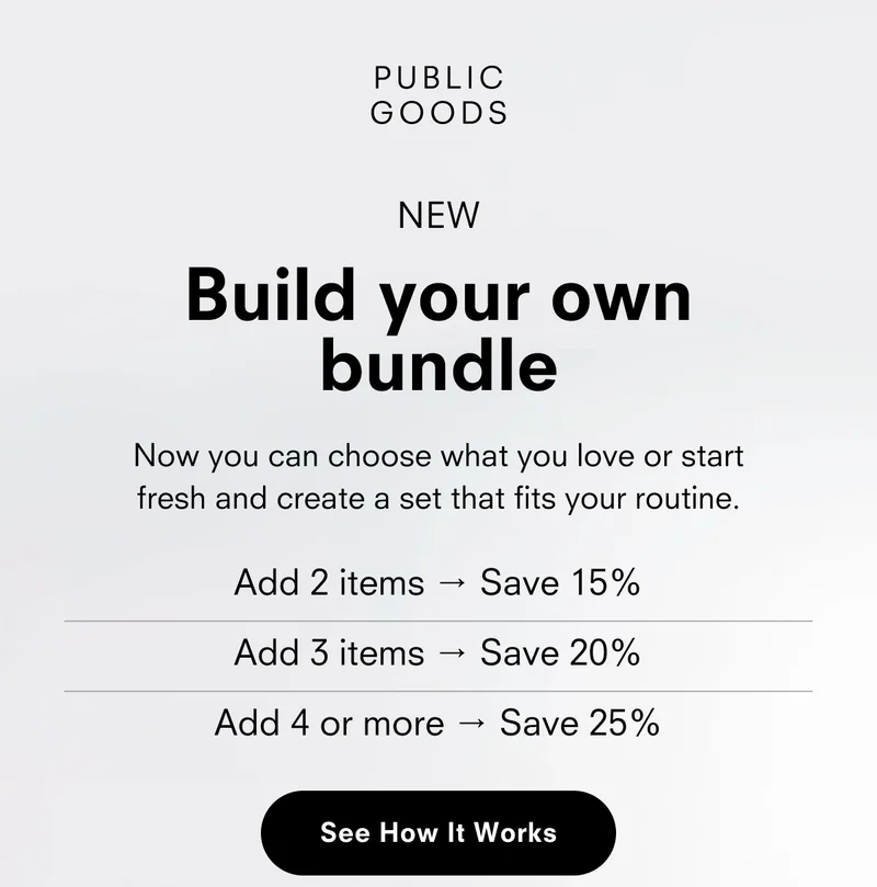 Build your own bundle and save up to 25% off