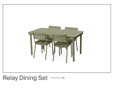 Relay Outdoor Dining Table & Chairs Set