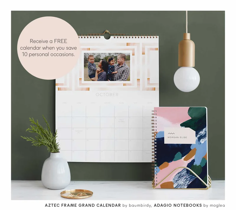 Aztec Frame Grand Calendar, Adagio Notebooks