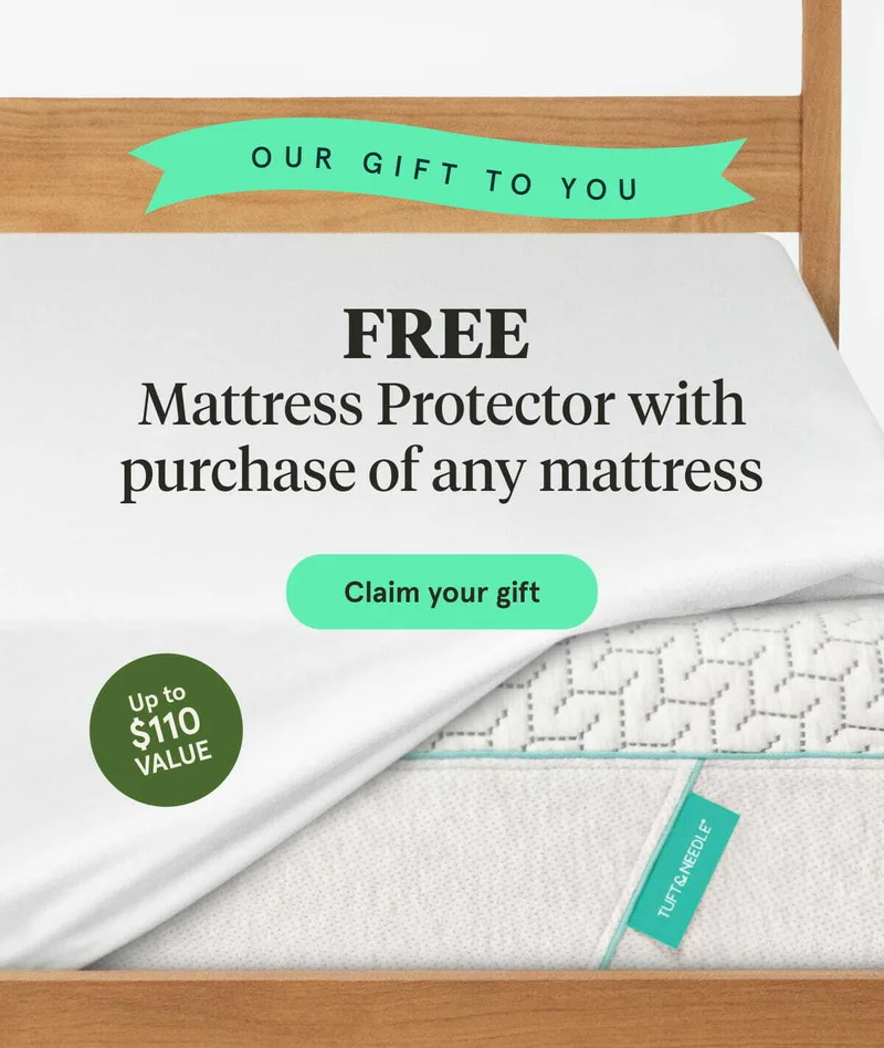 FREE Mattress Protector with purchase of any mattress | Claim your gift