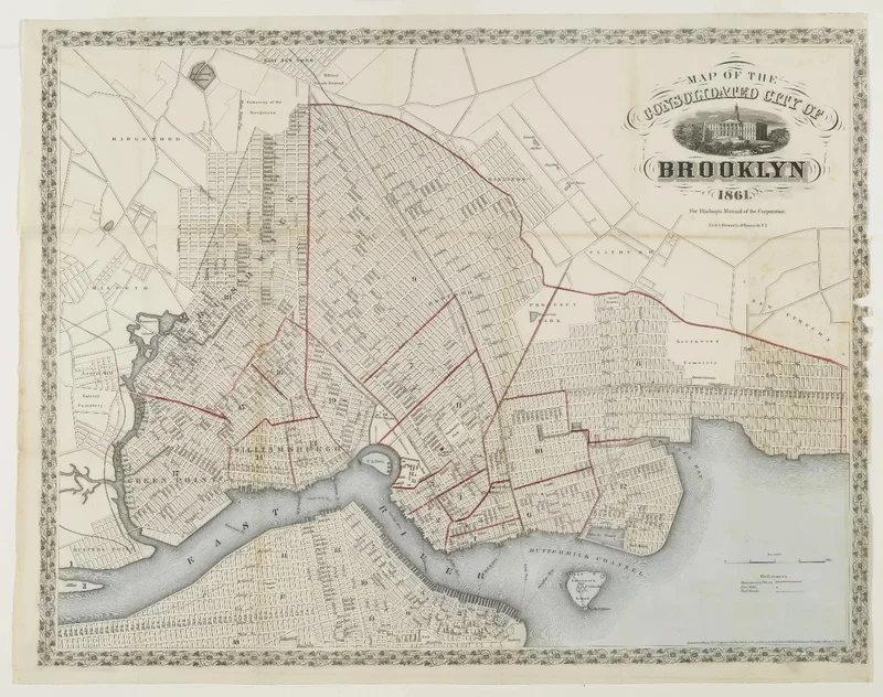 1861 map of Brooklyn