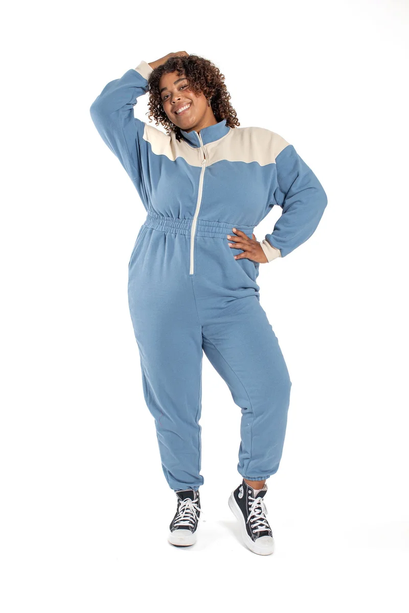 Image of Avery Romper in Coronet Blue