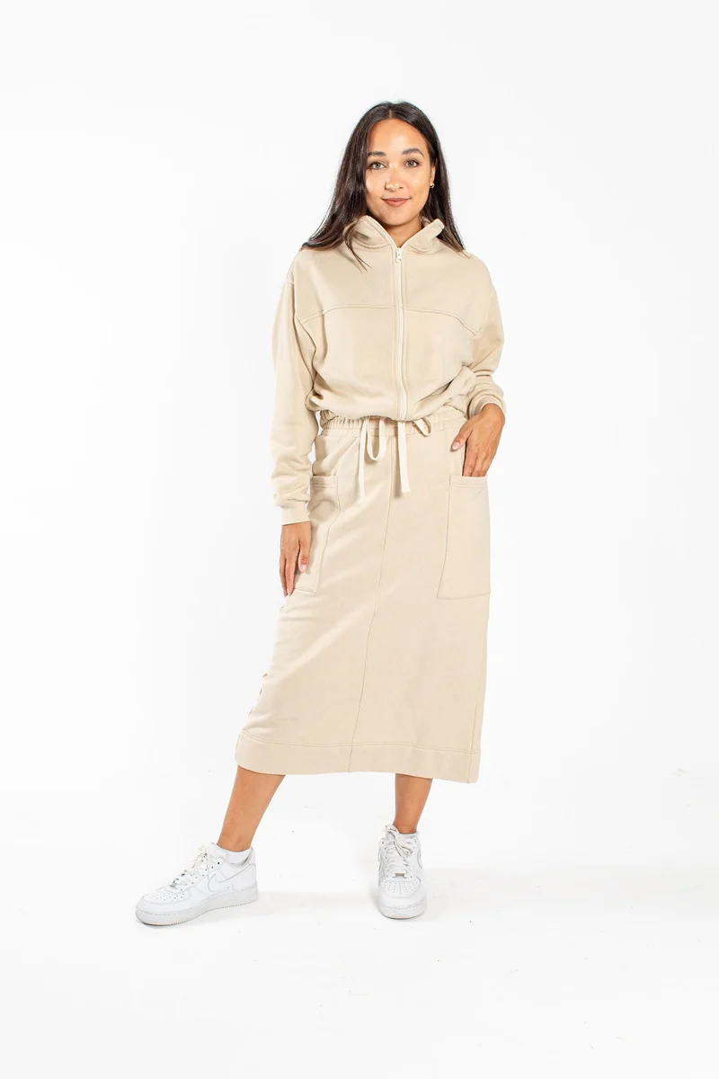 Image of Avery Bomber Jacket in Parchment