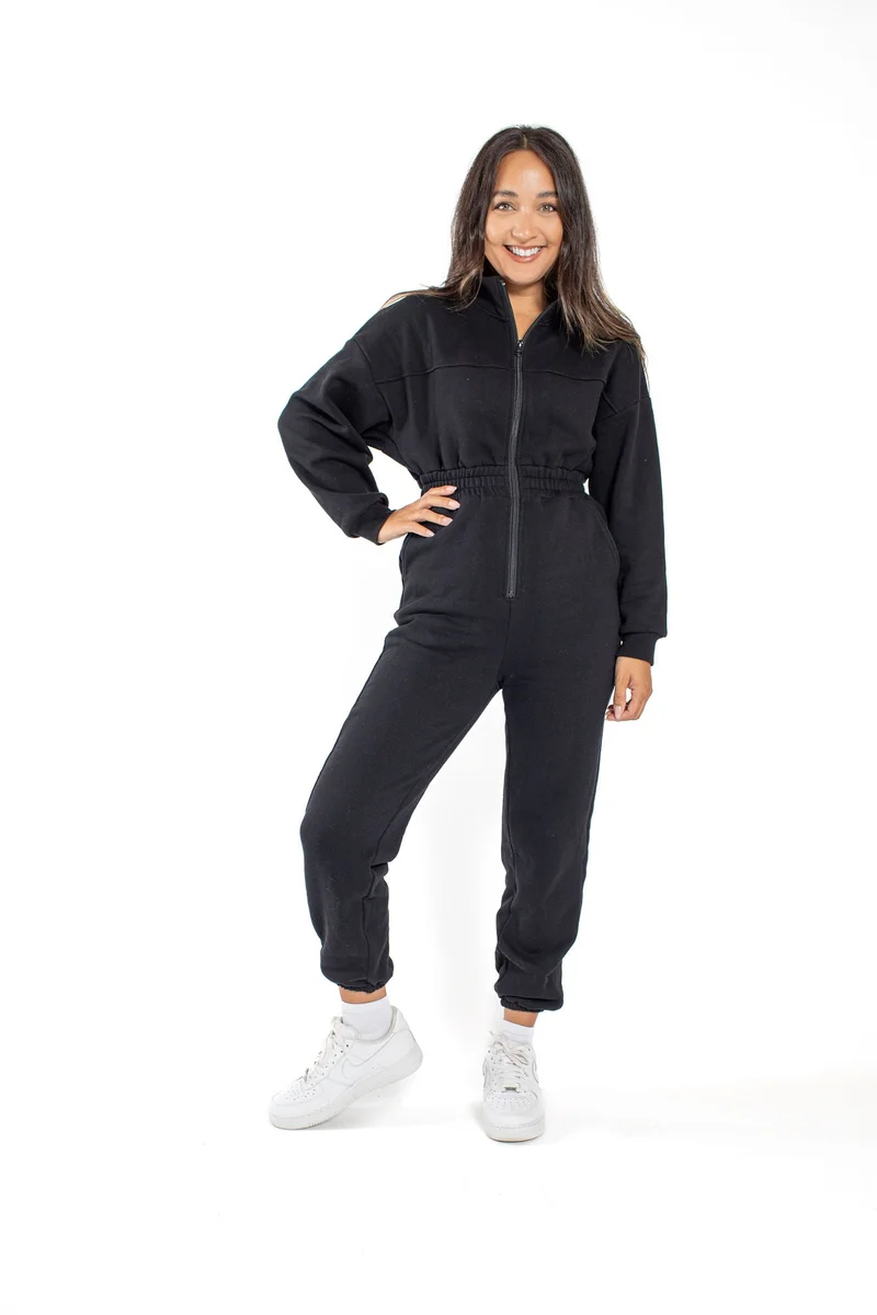 Image of Avery Romper in Midnight Black