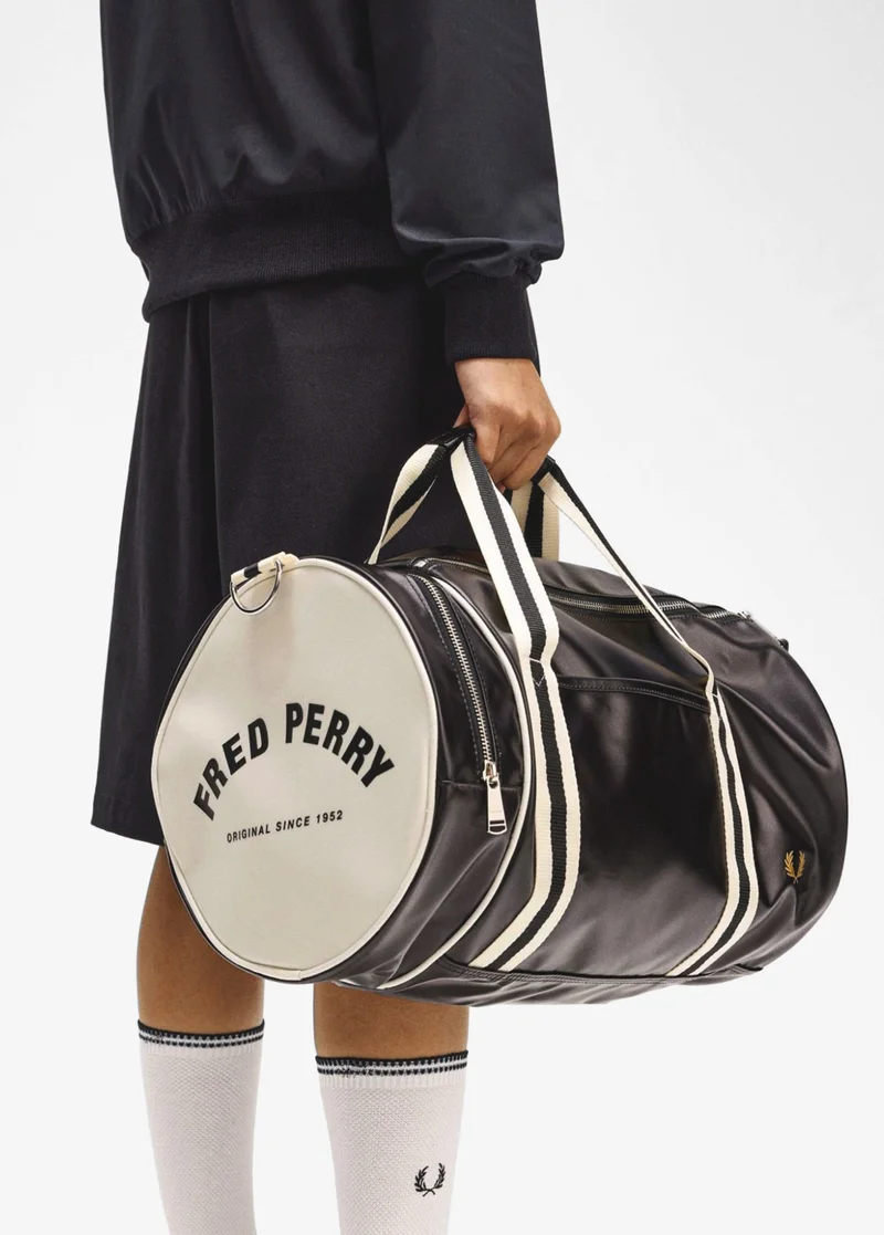 black barrel bag