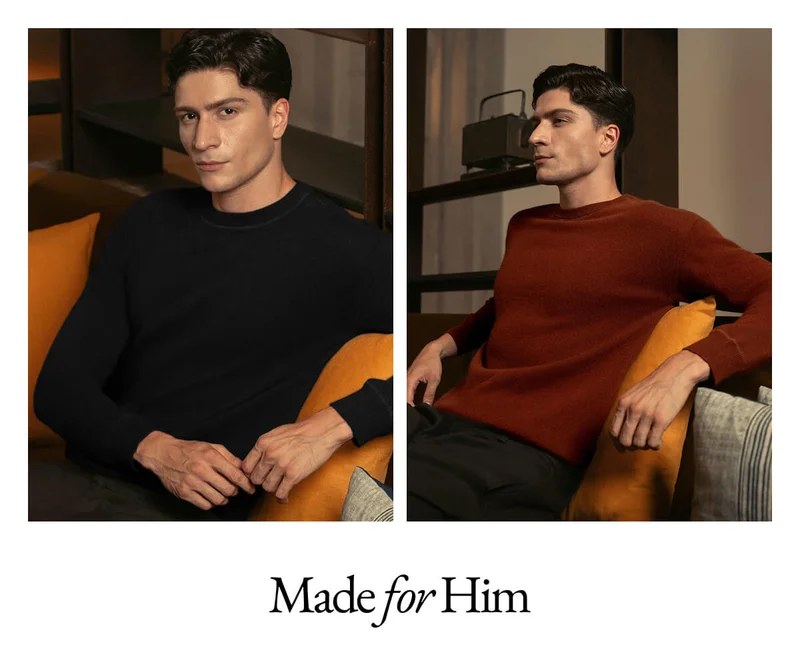 MATEO CASHMERE CREWNECK IN BLACK