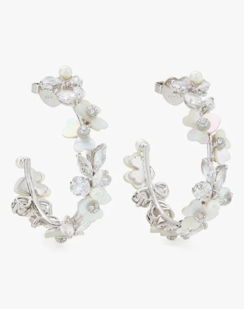 Precious Pansy Hoops
