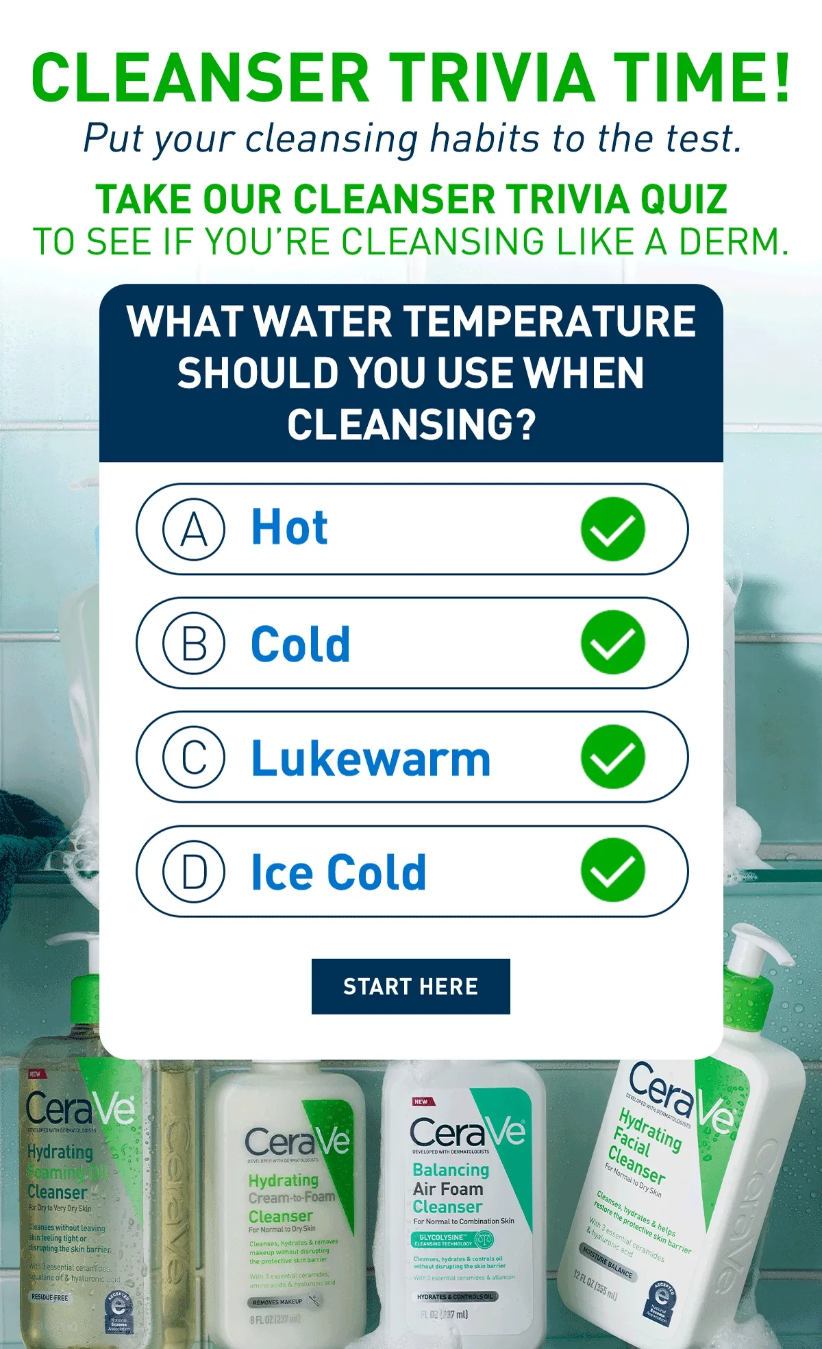 CLEANSER TRIVIA TIME!