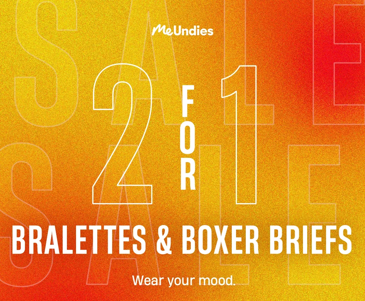 MeUndies | 2 for 1 | Bralettes & Boxer Briefs | Wear your mood.