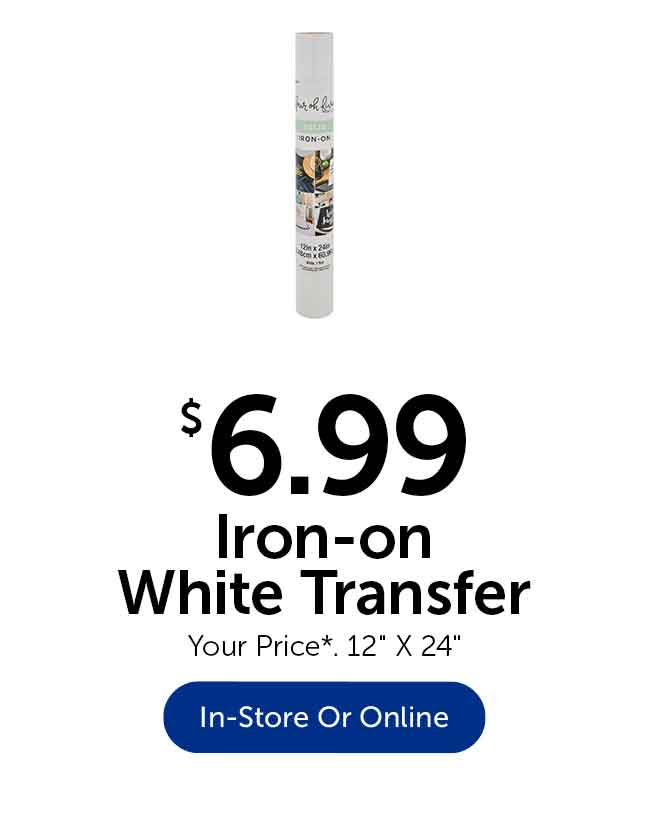 Iron-On White Transfer