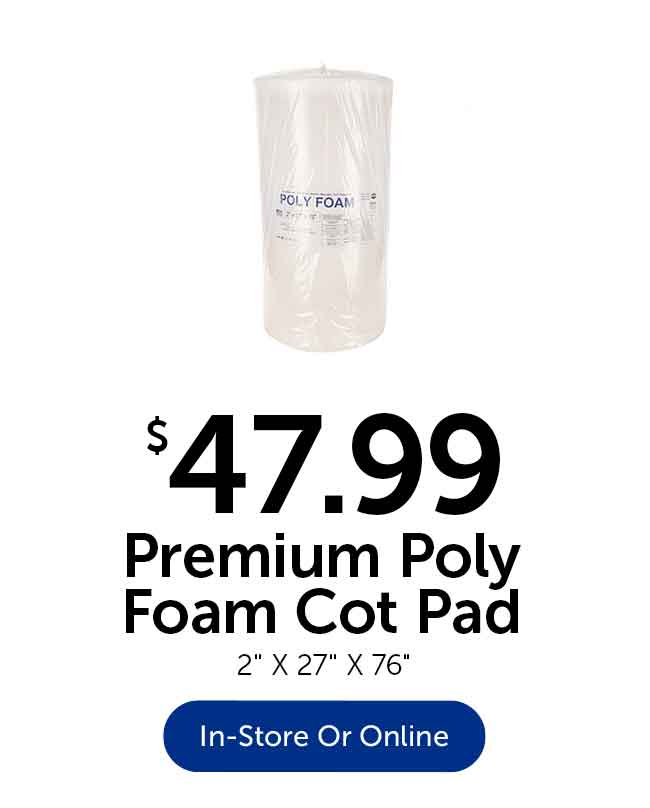 Poly Foam Cot Pad