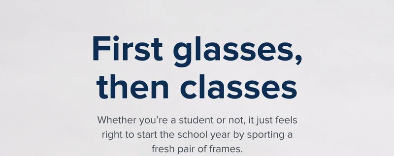 First glasses, then classes