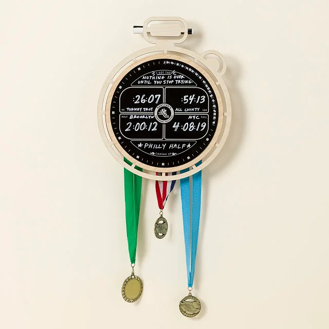 Personalized Runner's Medal Display & PR Board