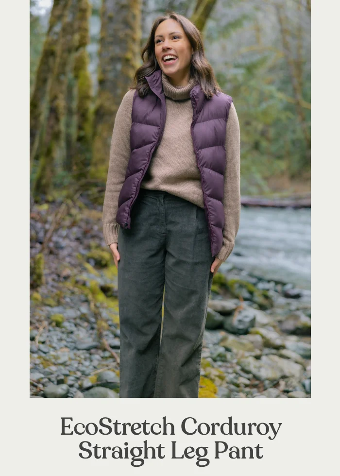 EcoStretch Corduroy Straight Leg Pant