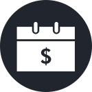 calendar icon with dollar sign