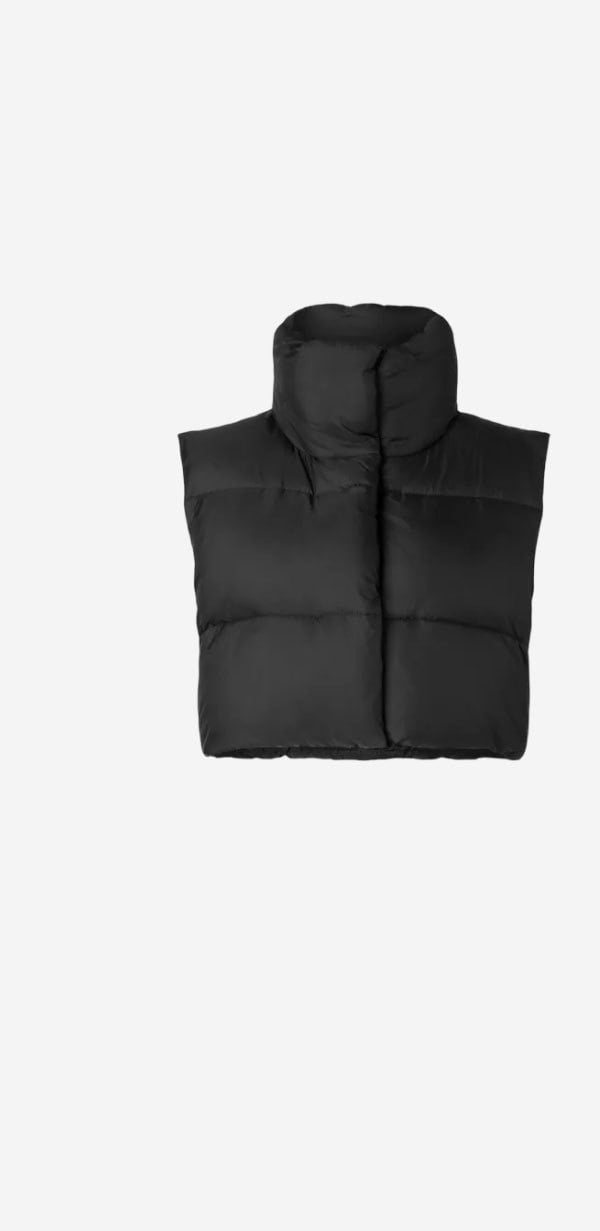 Cropped Gold Rush Puffer Vest