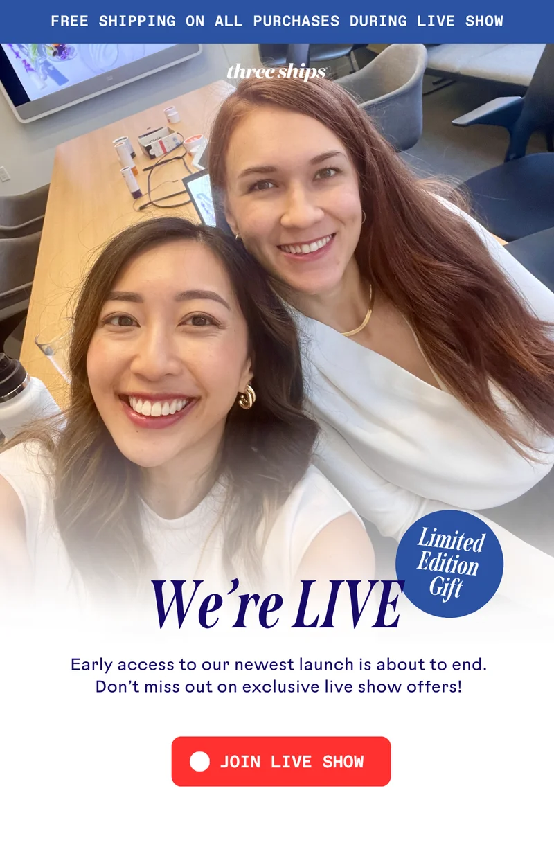 We're live. Join live show.