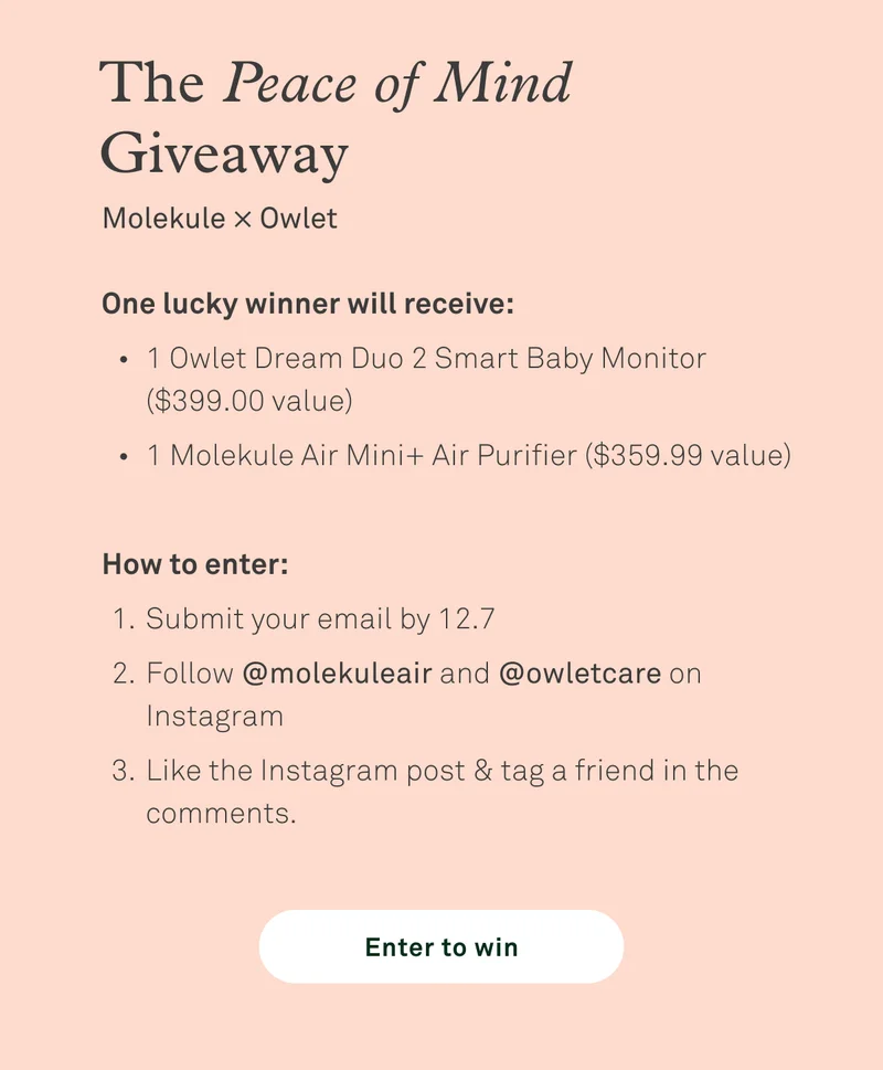 The Peach of Mind Giveaway: Enter by 12/7